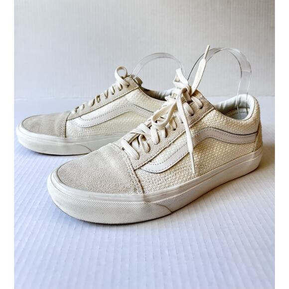 Size 7.5 - VANS Men’s Old Skool Casual Sneakers Textile/Suede Cream - Picture 12 of 16
